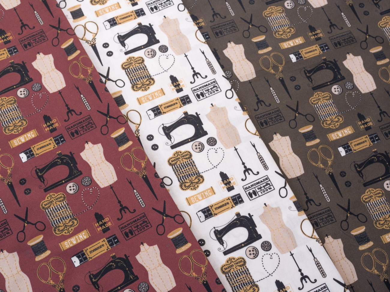 Baumwolle - Nähutensilien - Burgundy